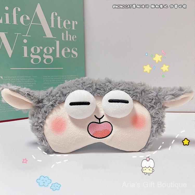 [Aria] Sanm Trang Sức Phong Cách Mới Sang Trọng Cừu Nhỏ Bóng Túi Băng Ngủ Mặt nạ Bảo Vệ Mắt Có Thể Điều Chỉnh Co Giãn Thoải Mái Mắt Không Áp Lực