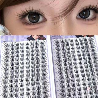 IOIIK 10/32 hàng--Lông mi giả phong cách hồ ly kiểu Trung Quốc đuôi mắt xéo ngước kéo dài - Lông mi giả bó đơn dày đặc mô phỏng tự nhiên giúp đôi mắt trông to rõ hơn - Lông mi giả thân chỉ cá trong suốt đeo êm ái dễ chịu