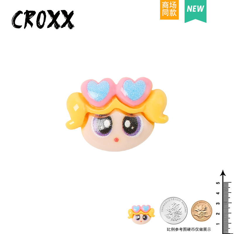 Phụ Kiện Giày Lỗ Nữ Cảnh Sát Nhỏ Giày Hoa Thích Hợp Cho Crocs Khóa Giày Có Thể Tháo Rời Khóa Giày Lỗ Khóa Giày Busch Khóa Giày Zhibixing ins Giày Hoa