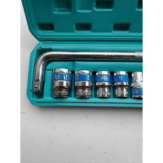 Bộ tuýp khẩu 10 chi tiết 1/2 cần chữ L từ 8-24