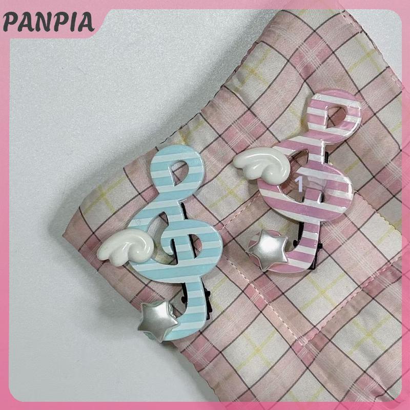 PNPIA- Ngôi Sao Hợp Thời Trang Biểu Tượng Âm Nhạc Cánh Y2K INS Phong Cách Độc Đáo Sọc Bên Kẹp Nổ Kẹp Tóc Trang Sức Phụ Kiện