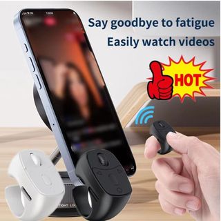 FESTLY Bluetooth Page Turner, Vòng trang tự động Mini Điều khiển từ xa, Chuột Selfie di động có thể sạc lại USB không dây cho Android cho bộ điều khiển Kindle