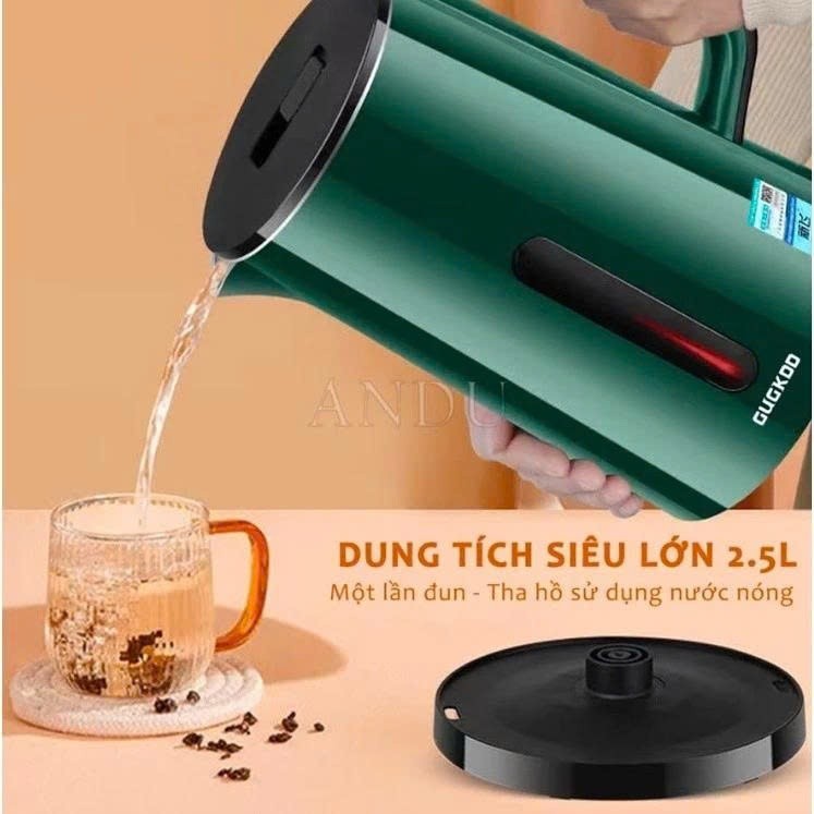 Ấm Siêu Tốc ST19  Cuckoo 2 Lớp, Công Suất Lớn 1500W,Dung Tích 2.5L An Toàn Tiết Kiệm Điện_ST19