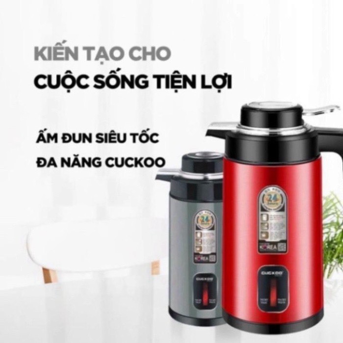 Ấm siêu tốc kết hợp ủ nóng giữ nhiệt 2 lớp, đun nước ấm, đun bình nước, đun siêu tốc Inox - ST21