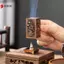 Đầu đốt hương đứng vuông Giá đỡ hương hợp kim nhỏ Hương liệu trong nhà Trang trí nội thất Trung Quốc Đầu đốt hương mận VN