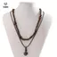 2 Cái / bộ Mặt dây chuyền đá tự nhiên Nelace cho nam Hạt gỗ cổ điển Sợi sáp da Choker Phụ kiện trang sức Nelace [Mina]