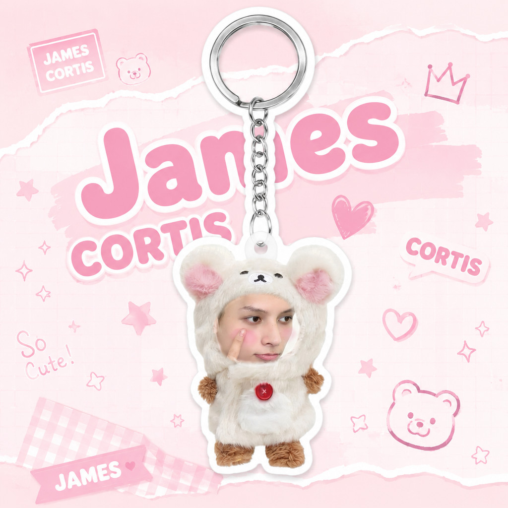 Keychain Cortis các thành viên, ver3 gấu chibi kết hợp nhiều phụ kiện