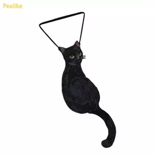 Pealike Thanh Lịch Mèo Đen Thêu Cổ Thắt Lưng Vintage Thời Trang Pháp Cổ Phụ Kiện