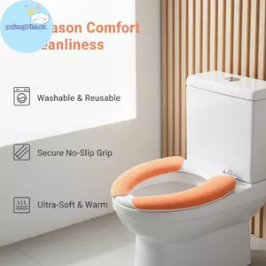 Pufangbliss Vỏ bọc bồn cầu đa năng Họa tiết hoạt hình mượt mà Chống trượt Ấm áp Bồn cầu Stier Đệm ngồi cho gia đình Khách sạn Phòng tắm Sử dụng mùa đông VN