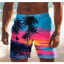 GAHL Hawaii Hoàng Hôn Phong Cảnh 3D In Quần Short Đi Biển Nam Virus Biển Họa Tiết Rùa Ván Lướt Quần Short Mùa Hè