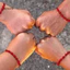 Một thế giới| 2 Chiếc May Mắn Dây Đỏ Vòng Tay 7 Nút Dây Bảo Vệ Bùa Hộ Mệnh Năm Mới