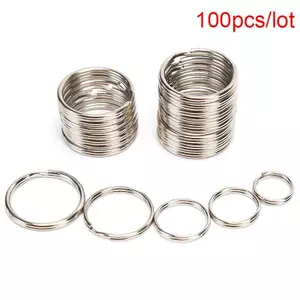 100 Cái / lốc Móc Chìa Khóa DIY Kim Loại Chìa Khóa Chia Nhẫn Vòng Kim Loại Móc Khóa VN