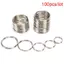 100 Cái / lốc Móc Chìa Khóa DIY Kim Loại Chìa Khóa Chia Nhẫn Vòng Kim Loại Móc Khóa VN