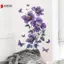 Hoa Tím Bướm Treo Tường Phòng Khách Phòng Ngủ Túi Trang Trí Bức Tranh Tường Tự Dính Đề Can Treo Tường VN