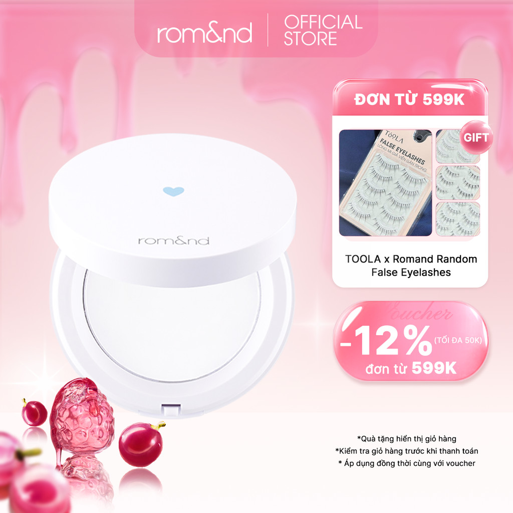 [Rom&nd] Phấn phủ dạng nén che phủ hoàn hảo Romand Better Than Finish 12g