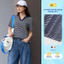 Áo Polo Nữ Yody Kẻ Dáng Suông Cổ V WCPO25A444