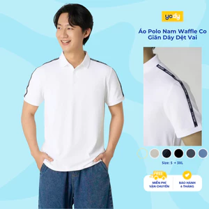 Áo Polo Nam YODY Waffle phối viền vai Siêu Co Giãn Chạm Là Mát Cho Hè Thoải Mái MAPO25S052