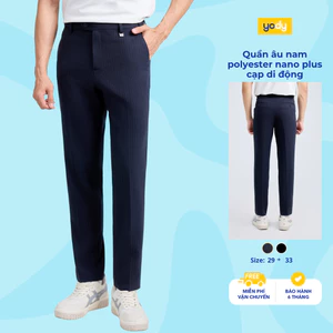 Quần âu nam YODY cạp di động thoải mái, phối kẻ sọc trẻ trung, dễ phối đồ TRA- QAM7015