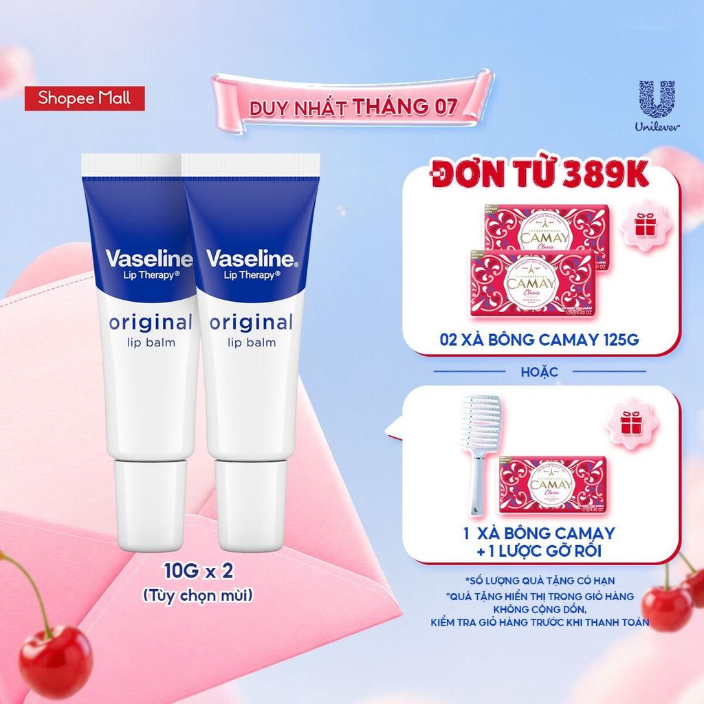 [Live Hannah] Combo 2 Son dưỡng môi Vaseline Therapy 10g x2 (tùy chọn)