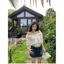 Mùa hè Trắng Cổ Tròn Phong Cách Mới Jacquard 2026 Pháp Tính Khí Áo Sơ Mi Ren Tay Ngắn Rời Áo Sơ Mi Top Nữ