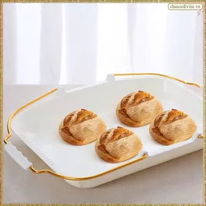 Khay phục vụ bánh mì Khay đựng bánh mì có tay cầm Đồ dùng làm bánh Khay đựng bánh mì để mua sắm bánh mì 1 CÁI