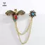 Vintage Động Vật Dễ Thương Ong Kim Loại Dây Xích Thổ Cẩm Người Phù Hợp Với Áo Sơ Mi Pin Nữ Áo Phụ Kiện Trang Sức Quà Tặng [Mina]