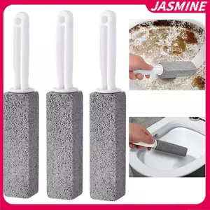 JASMINE 1 Nhà Vệ Sinh Đá Bụi Tự Nhiên Đá Pumice Nhà Vệ Sinh Bàn Chải Qui Làm Sạch Đá Có Tay Cầm Dài Tiện Ích Phòng Tắm JASMINE