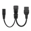Btsg 1ft IEC 320 C14 sang C7 + C19 Cáp nguồn C14 Nam sang C7 + C19 Nữ Y Splitter Cáp chuyển đổi AC cho máy in Sca