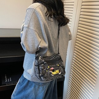 Túi đeo vai nữ, túi đeo chéo, phong cách retro thời trang Mỹ, thích hợp cho du lịch