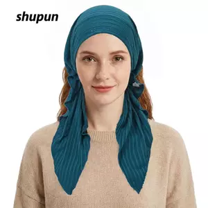 Khăn trùm đầu SHUPUN, Khăn trùm đầu mềm thoáng khí nhẹ, Vải co giãn hợp thời trang Quấn đầu dệt kim mịn cho nữ