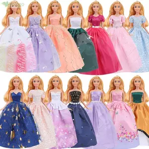 Quần áo trang phục bé gái YOLOGO, Mặc thường ngày Váy cưới búp bê thời trang, Handmade chất lượng cao Váy hoa búp bê mới nhất Búp bê 30cm