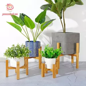 PWSSEND Gỗ Chậu Hoa Giá Đỡ Đồ Dùng Sân Vườn Khay Trang Trí Nhà Cửa Chậu Hoa Đế