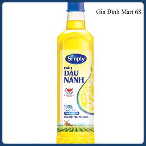 Dầu Ăn Simply Đậu Nành Nguyên Chất - Chai 1L