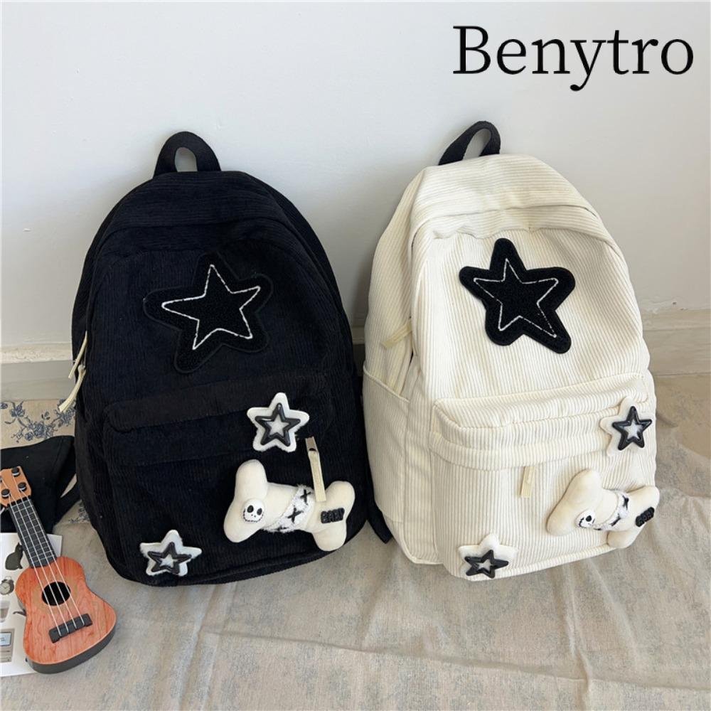 Ba lô học sinh BENYTRO, Túi du lịch họa tiết ngôi sao Y2K, Ba lô trẻ em có thể điều chỉnh dung tích lớn dành cho nữ