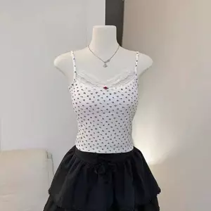 Pháp quây Hoa cay ngọt ngào mùa hè gợi cảm Áo yếm mỏng mới dành cho nữ Slim-fit Slimmer Look Inner Top Women