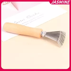 JASMINE 1 Cái Woodenb Cleaner Làm Sạch Tóc Brushb Cleaner Tay Cầm Nhúng Dụng Cụ JASMINE