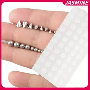 JASMINE Stier Giả Bụng Lông Mày Môi Xuyên Stud Không Piercied Bông Tai Bộ Giả Mũi Nhẫn Xuyên Trang Sức Da Neo Top JASMINE
