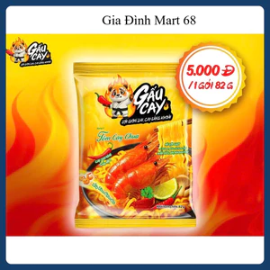 Thùng 30 Gói Mì Gấu Cay Tôm Cay Chua x 82g