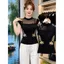 Mùa hè 2026 Áo Vest không tay thêu công nghiệp nặng kiểu Pháp Màu sắc tương phản Thêu tinh tế Slim-fit Slimmer Look Áo thun nữ cao cấp