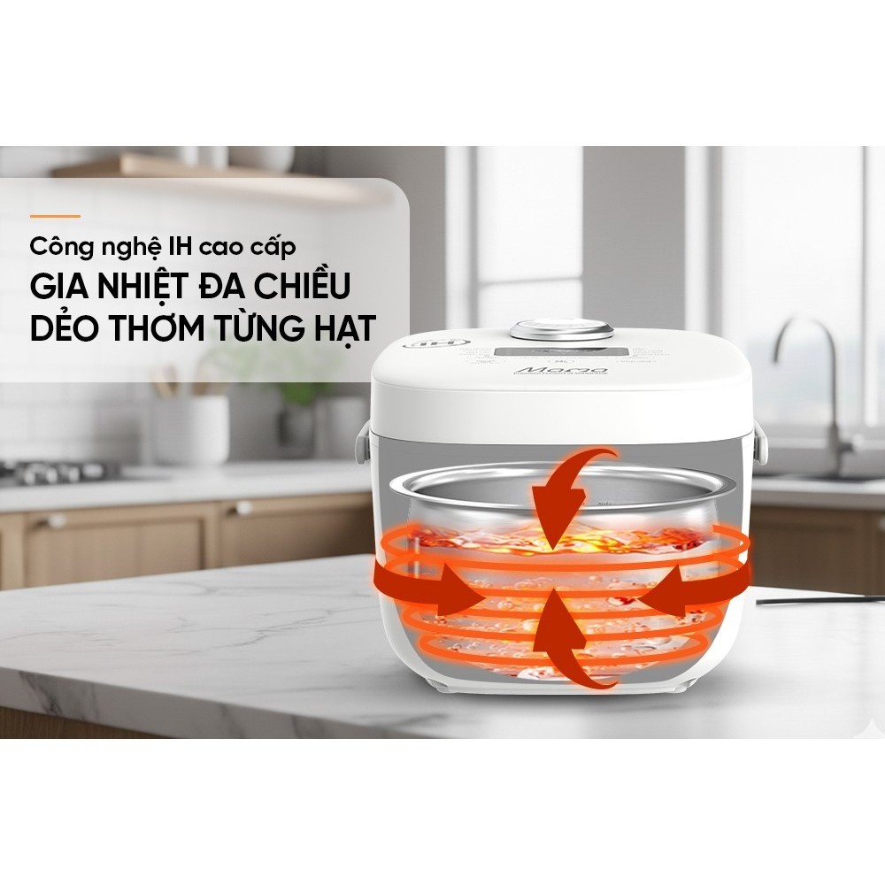 Nồi Cơm Điện Cao Tần 1,5L Sunhouse Mama SHD8857 - Bảo Hành 24 Tháng, Lòng Nồi Dạng Niêu Inox 304 | BigBuy360 - bigbuy360.vn