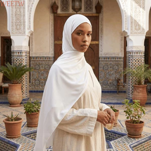Khăn Hijab Cao Cấp WEETW, Nhẹ Dễ Mặc Áo Hijab Lỏng Dài Mềm Mại, Khăn choàng Co Giãn Đa Năng Thoáng Khí Quấn Đầu Khăn Lau Công Sở