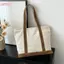 HFSHY 1 Chiếc Màu Viền Túi Tote Canvas Dung Tích Lớn Túi Đeo Vai Thường Ngày Có Thể Tái Sử Dụng Túi Mua Sắm Để Làm Việc Hàng Ngày Trường Học Du Lịch Sử Dụng Ngoài Trời VN