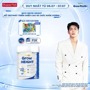 Sữa Bột Nuvi Grow Height phát triển chiều cao Trên 2 tuổi Lon 800g