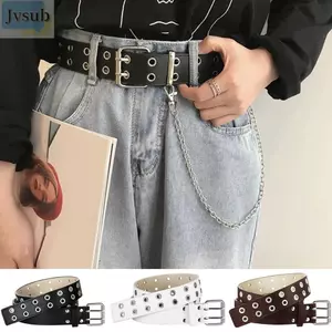JVSUB Punk Thắt Lưng Trang Phục Phụ Kiện Cummerbunds Thắt Lưng Cho Nữ Áo Len Áo Khoá Đôi Pin Khóa Quần Jean Thắt Lưng