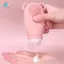 Hộp đựng chai rỗng bằng silicon có thể đổ lại để du lịch với bàn chải làm sạch, B