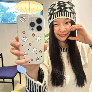 Dâu tây in đầy đủ Trường hợp iPhone 1716pro phù hợp 1514 Mô hình mới 1312 Lớp đôi