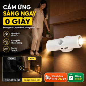 🔥 Đèn cảm biến cơ thể sạc nam châm| Đèn ngủ LED dán tường cảm ứng thông minh| Đèn bầu không khí mắt mèo đôi gắn tường