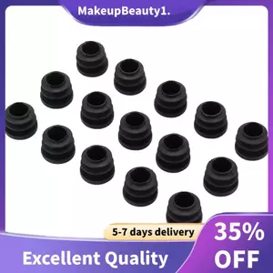 15 Chiếc Nhựa Đen Trống Cuối Nắp Ống Tròn Chèn Ống Bung 16mm