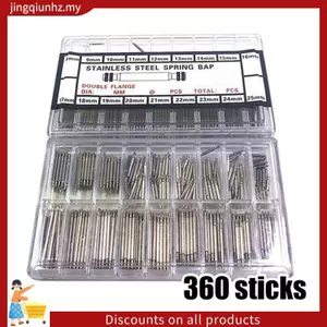 360 Chiếc Đồng Hồ Lò Xo Thanh 8Mm-25Mm Dây Đeo Liên Kết Chân Cotter Bar Dụng Cụ Đồng Hồ