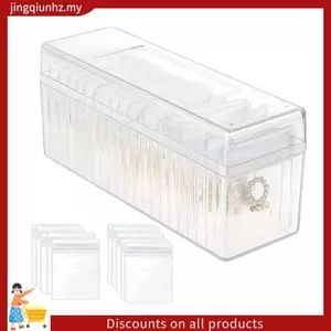 Hộp đựng đồ trang sức Acrylic, với 20 túi đựng đồ trang sức chống mài mòn di động, Dụng cụ sắp xếp trang sức du lịch, Dụng cụ sắp xếp trang sức